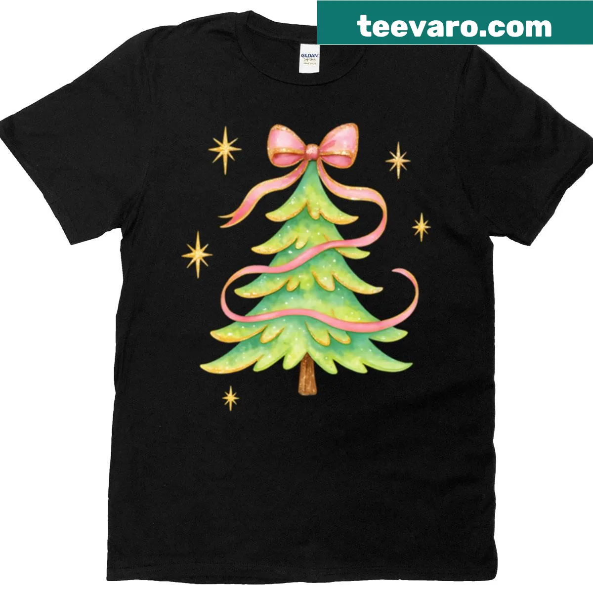 Cute Christmas tree illustration on a t-shirt — on a men's t-shirt