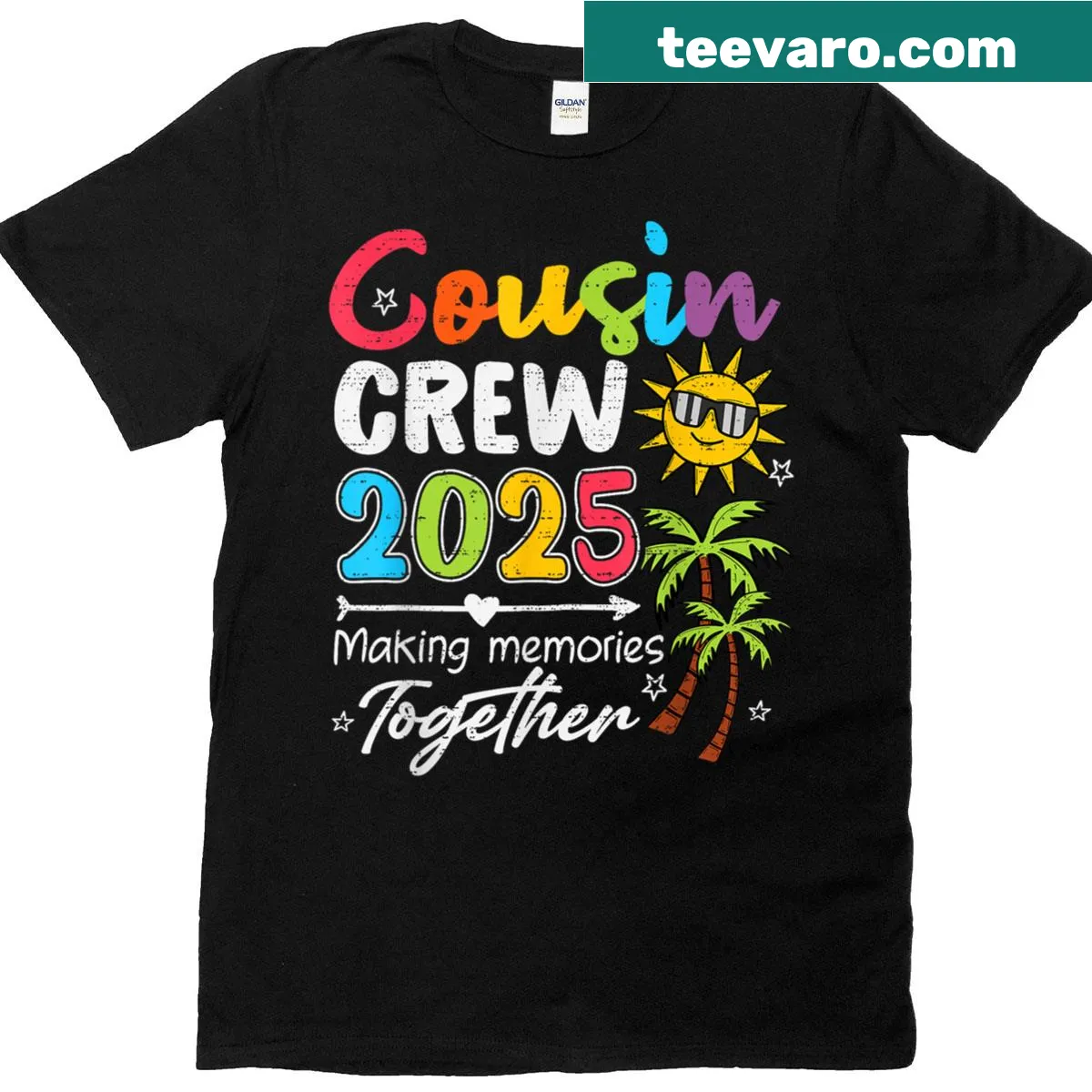 Matching T-shirt for cousins celebrating summer vacations — on a men's t-shirt