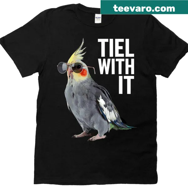 Illustration of a cockatiel on a T-shirt for cockatiel lovers