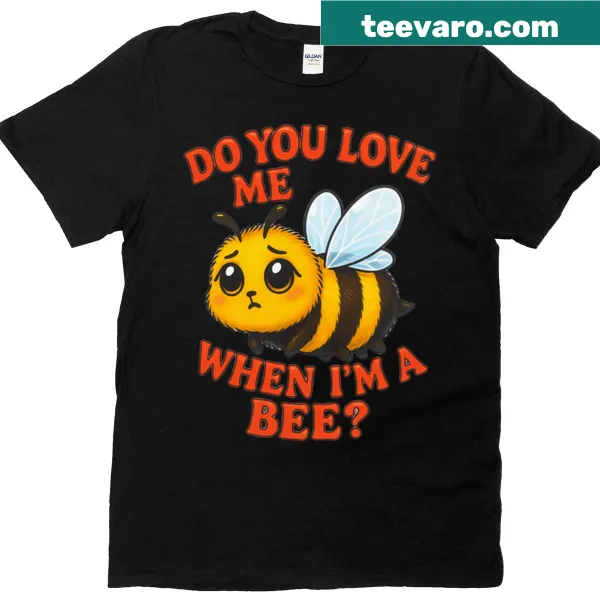 Cartoon t-shirt featuring a cute bee and the phrase about love