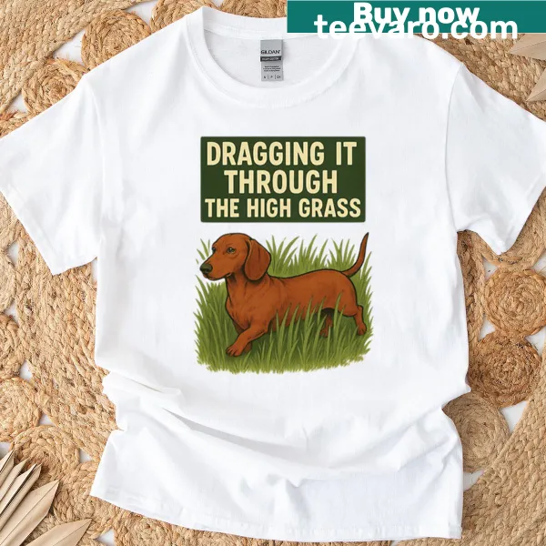 Illustration of a whimsical outdoor scene on a T-shirt