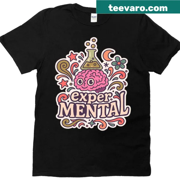 Cute brain graphic design on Experimental Cute Brain Edition T-shirt