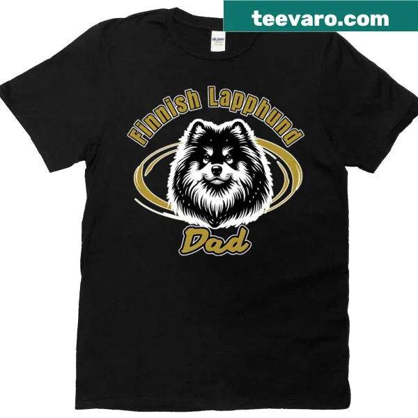 T-shirt featuring an illustration of a Finnish Lapphund