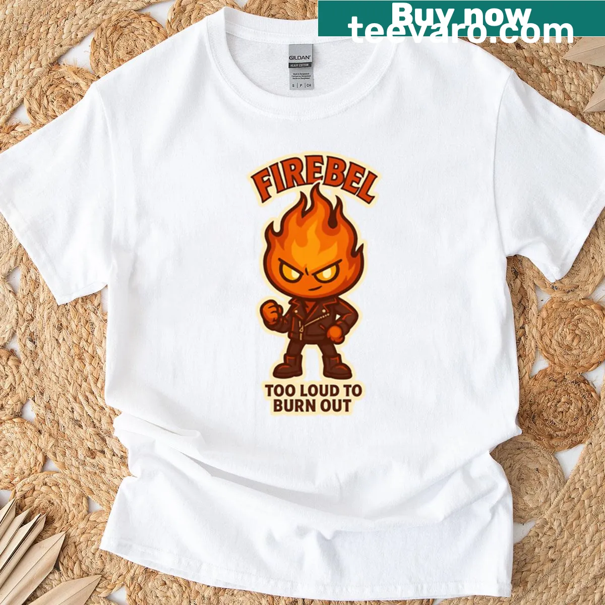 Active t-shirt with energetic typography design — on a men's t-shirt