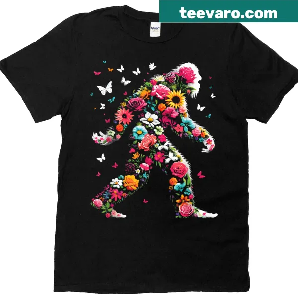 Vintage Bigfoot t-shirt with floral elements