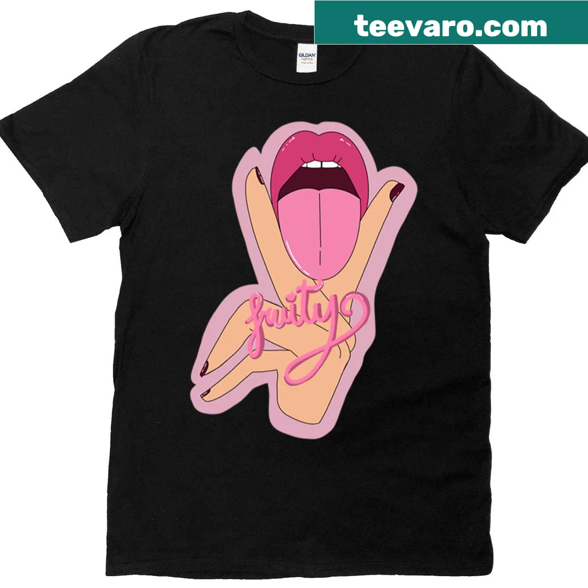 Whimsical fruity illustration on a t-shirt — on a men's t-shirt