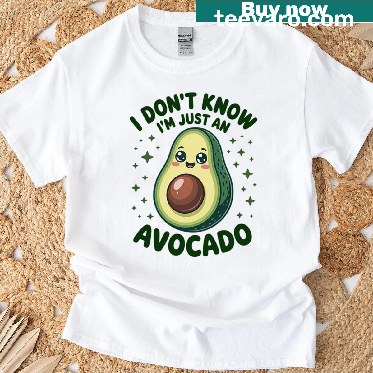 Funny avocado pun t-shirt with cute illustration — on a men's t-shirt