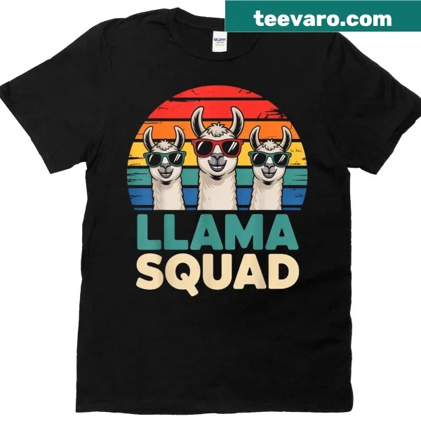 Funny llama graphic on a T-shirt for men and women