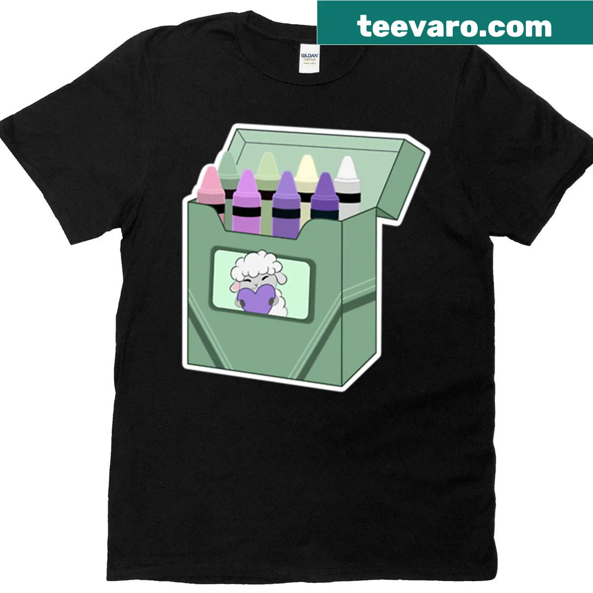 Abstract crayon box design T-shirt celebrating gender expression — on a men's t-shirt