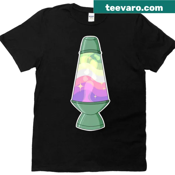 Oversized t-shirt featuring a whimsical lava lamp design