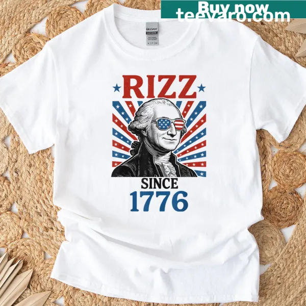 Patriotic T-shirt featuring George Washington with a humorous twist