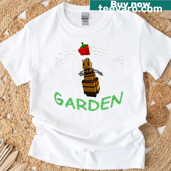 Funny t-shirt for gamers featuring 'Grow A Garden - Queen Been Edition'