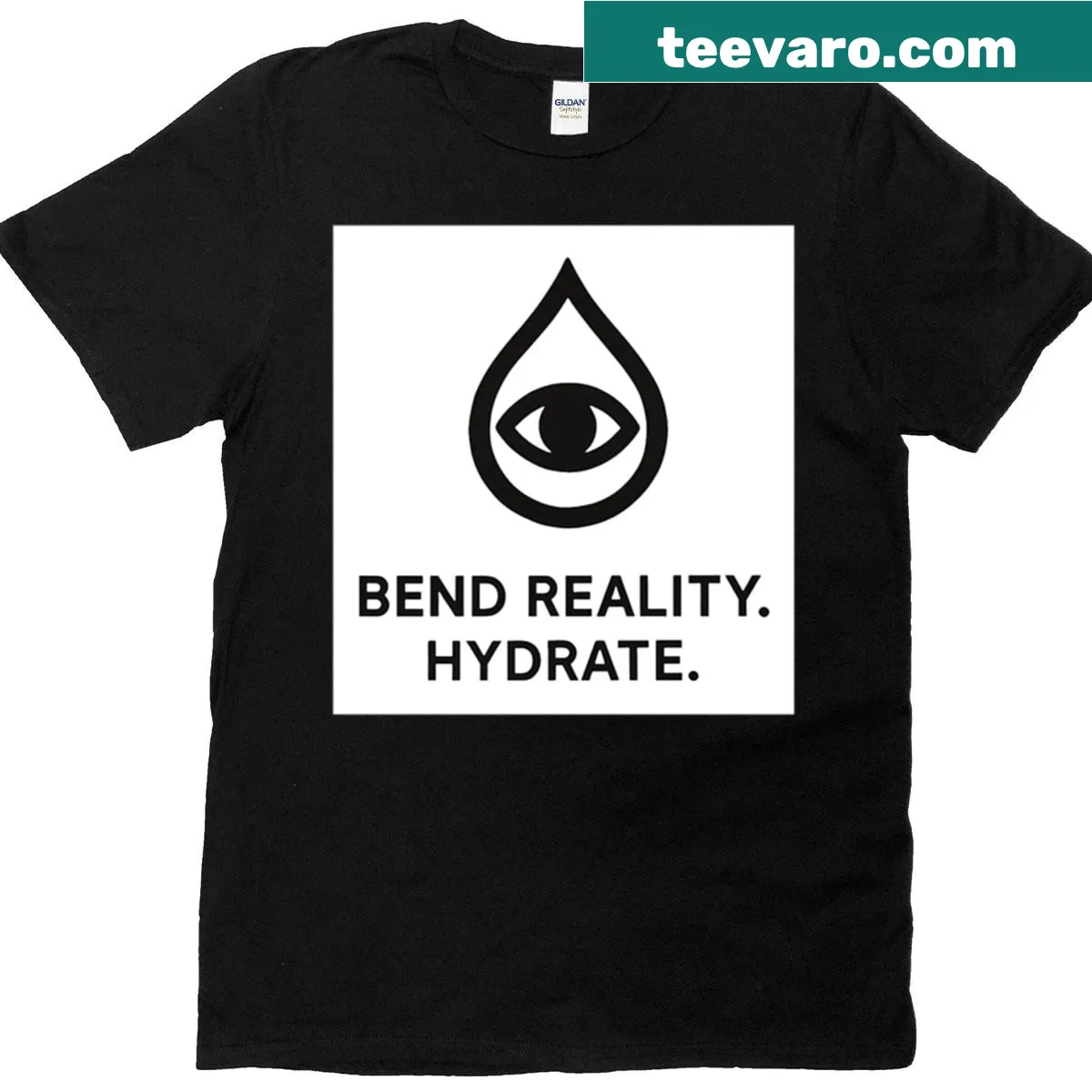 Psychedelic Hydro-illuminati Rave T-shirt with all-seeing eye graphic — on a men's t-shirt