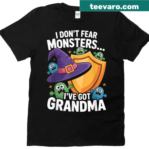 Funny t-shirt featuring the phrase about grandma and monsters