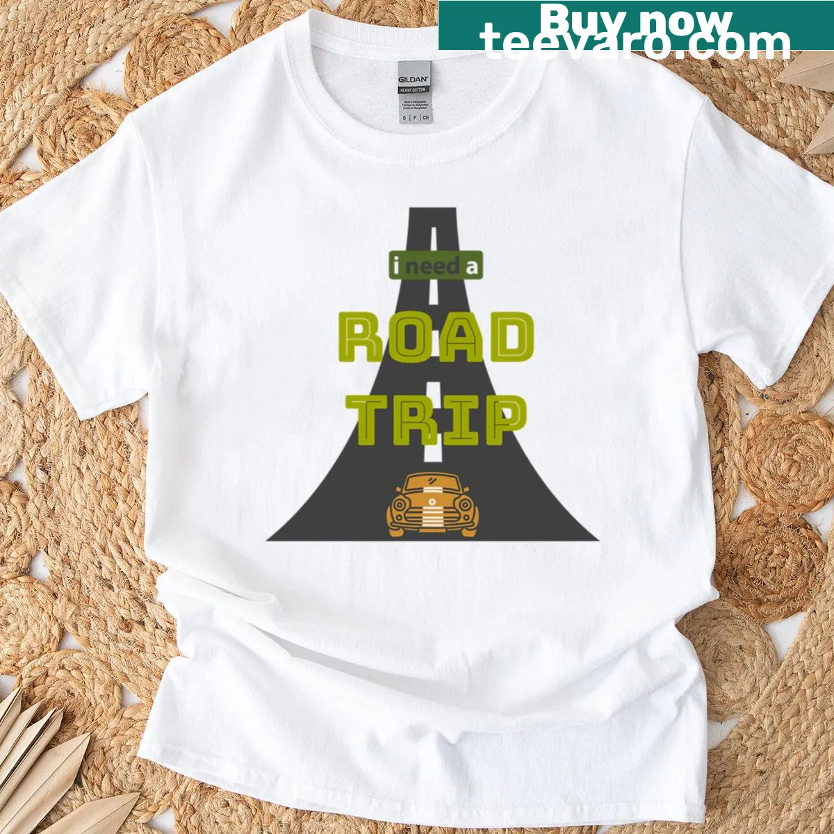 T-shirt celebrating the spirit of road trips and adventure — on a men's t-shirt