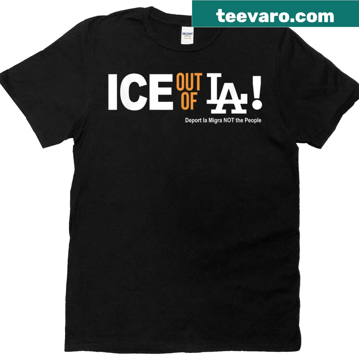 Playful t-shirt referencing Los Angeles culture — on a men's t-shirt