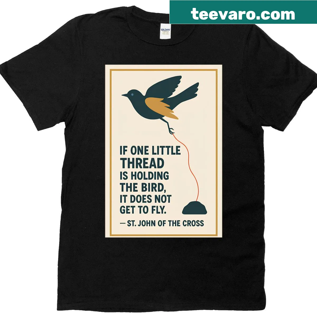 Inspirational quote from St John of the Cross on T-shirt — on a men's t-shirt