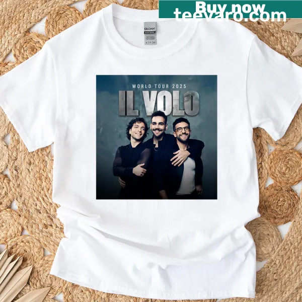 T-shirt with 'Il Tour 2025 Volo Ori' text design