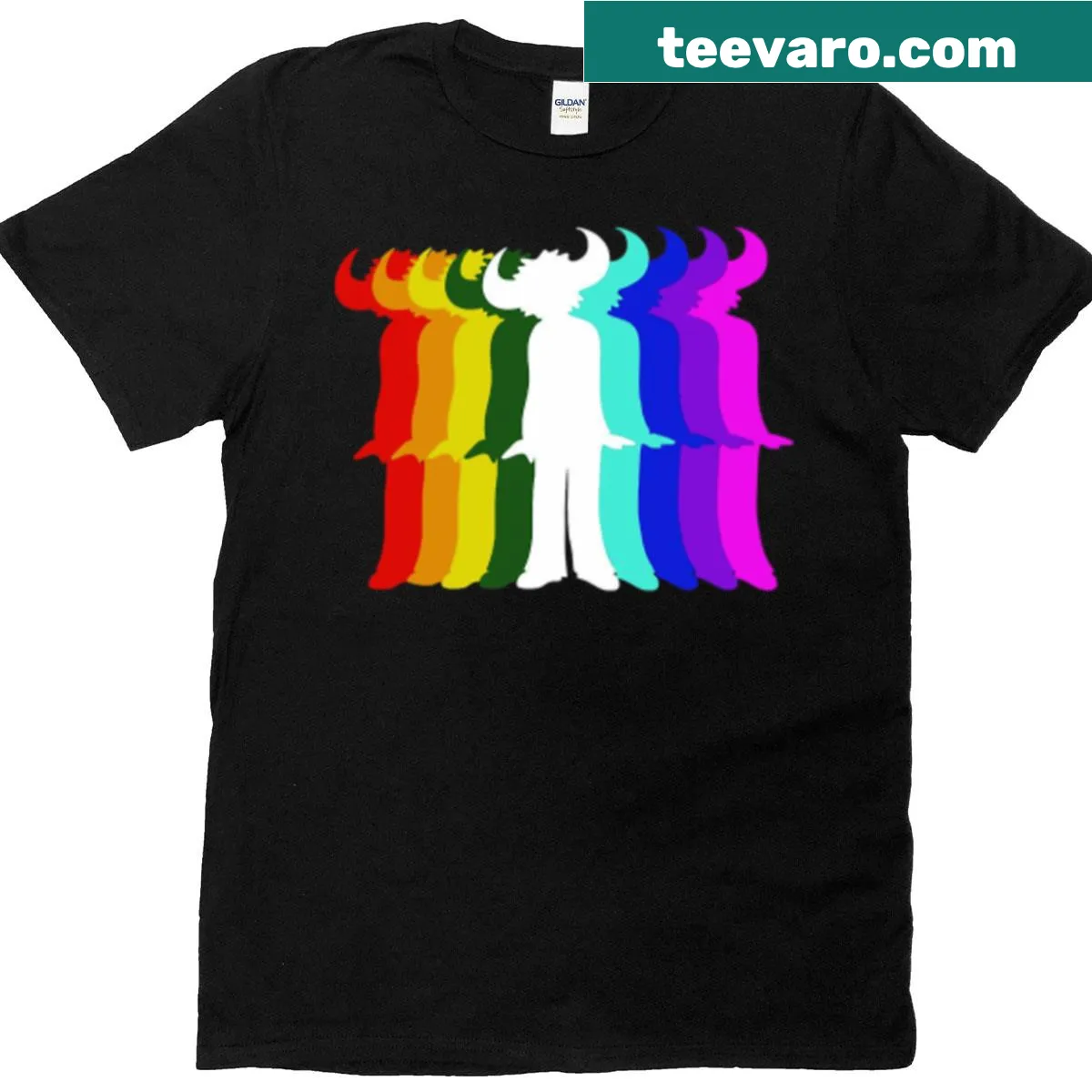 Illustrative T-shirt featuring various Jamiroquai graphics — on a men's t-shirt