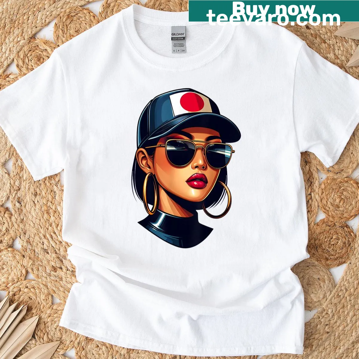 T-shirt with Japan flag design celebrating Japanese heritage. — on a men's t-shirt