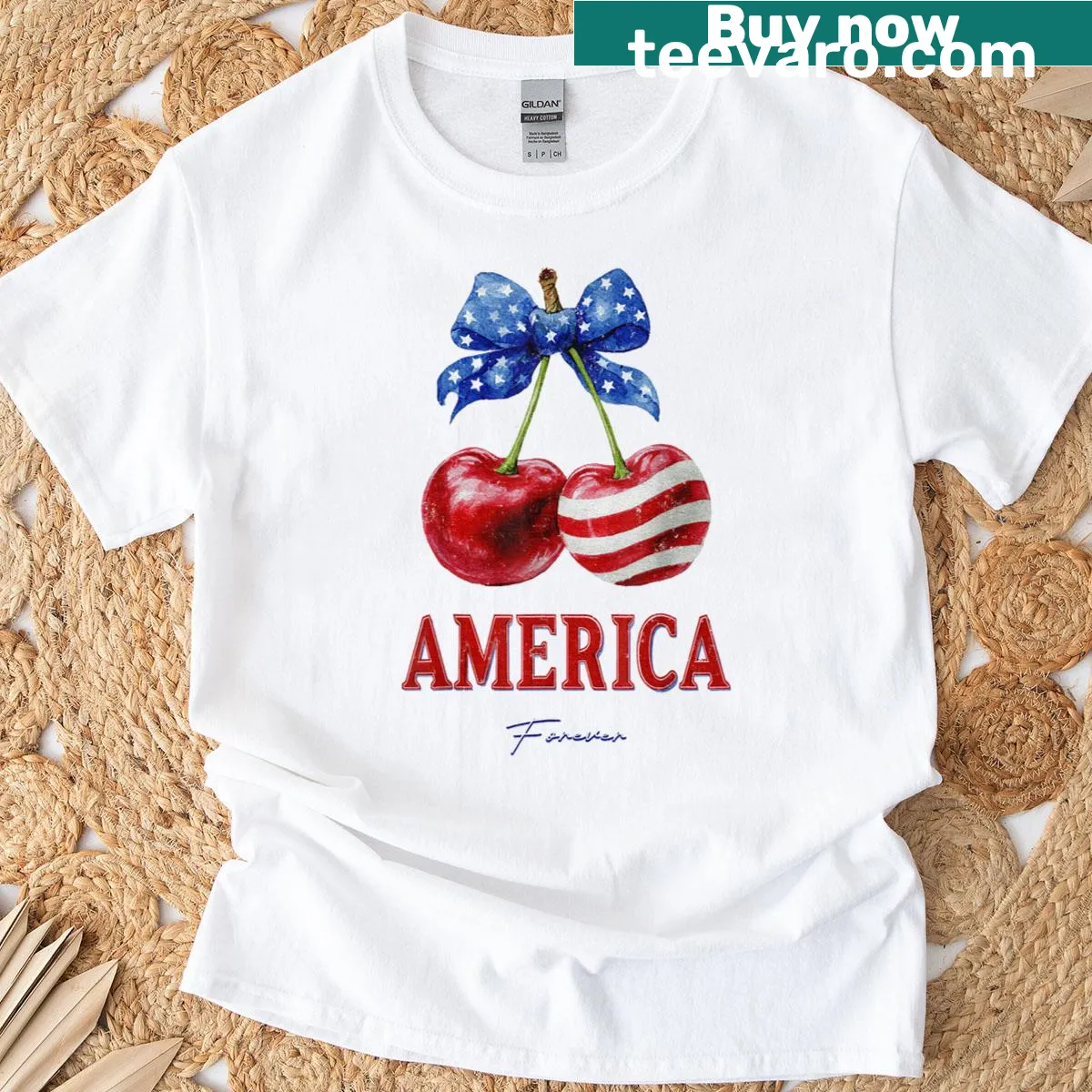 Unisex T-shirt featuring American flag design for Independence Day — on a men's t-shirt