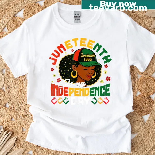 Retro Juneteenth t-shirt with text 'Juneteenth Is My Independence Day'