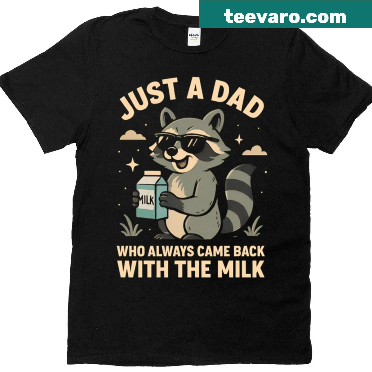 Funny dad gear t-shirt featuring humorous milk quote — on a men's t-shirt
