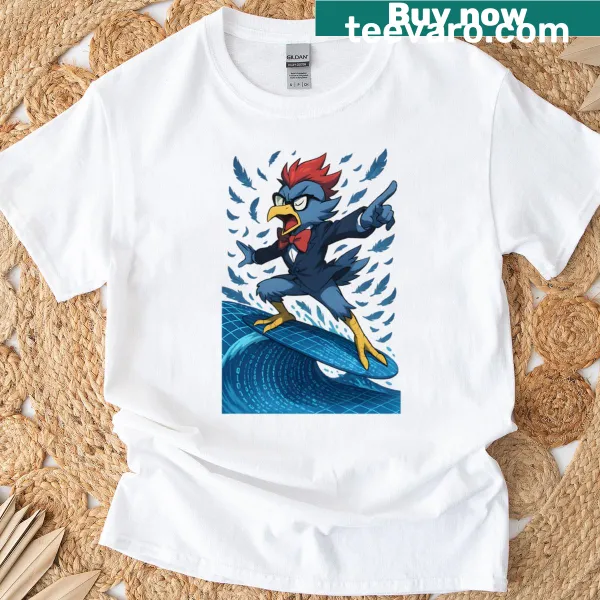 Playful shark-themed T-shirt featuring a whimsical design
