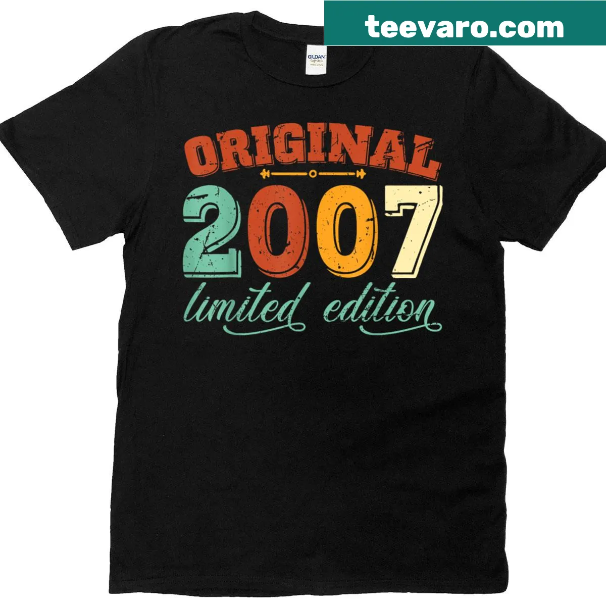 Funny T-shirt for 18th birthday, Limited Edition 2007 — on a men's t-shirt