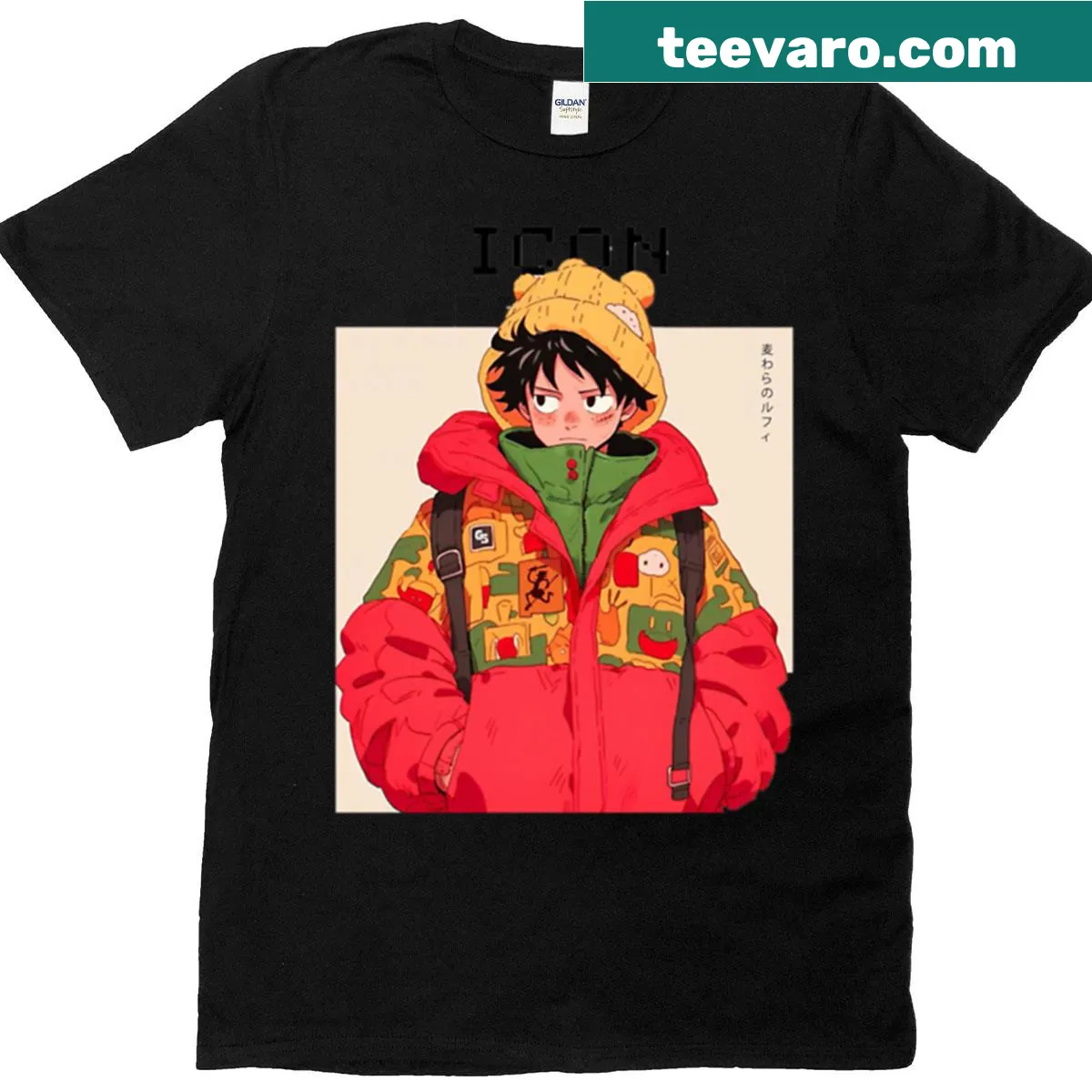 Playful design inspired by an iconic pirate character on a T-shirt — on a men's t-shirt