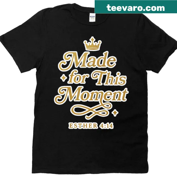 Oversized T-shirt featuring inspirational Christian art inspired by Esther 414