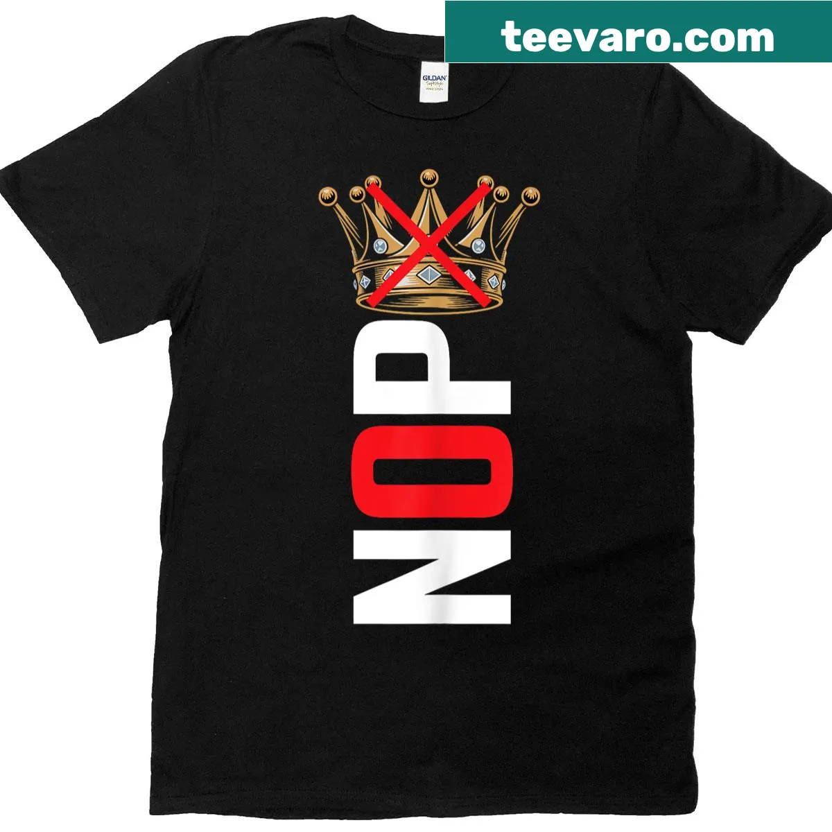 T-shirt displaying 'No Kings' for protest and activism — on a men's t-shirt