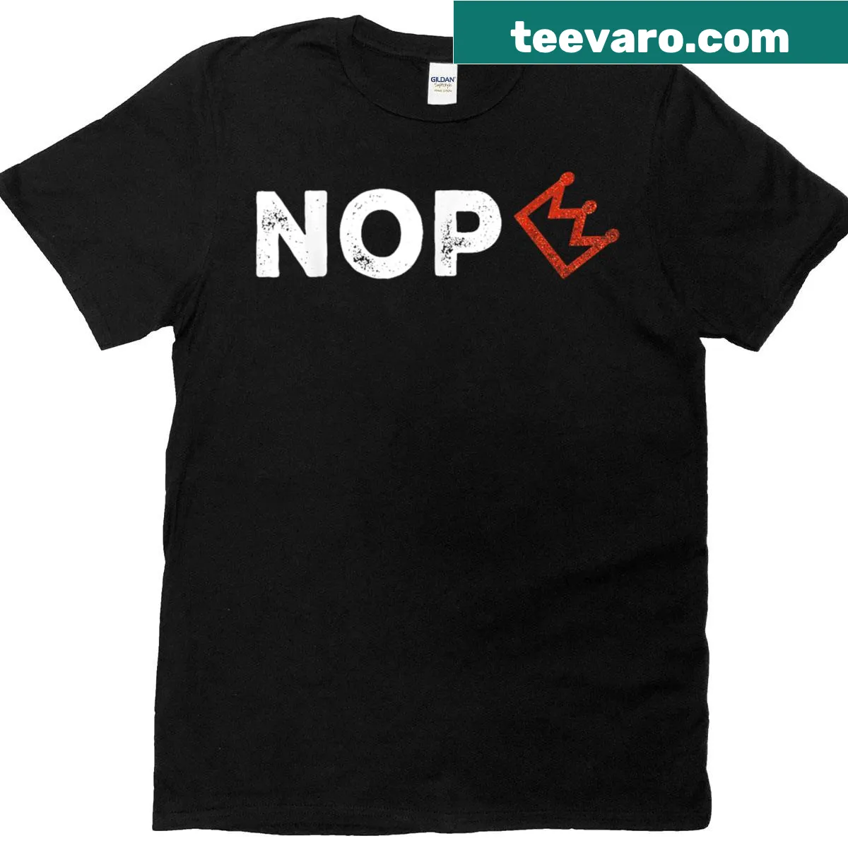 Minimalist protest sign graphic with a crown on a T-shirt — on a men's t-shirt