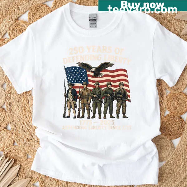 Patriotic design celebrating the U.S. Army on a T-shirt
