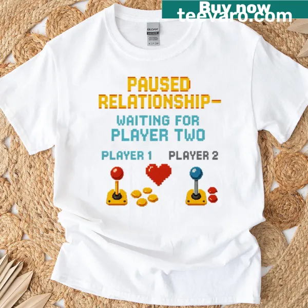 Retro oversized gamer t-shirt with humorous Player Two graphic