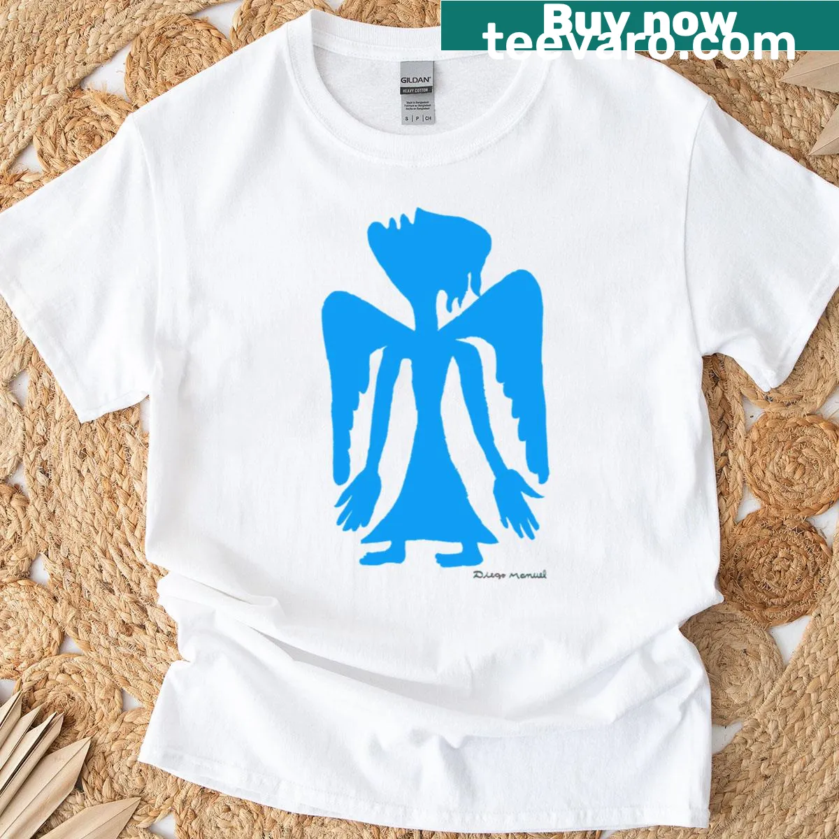 T-shirt featuring a minimalist abstract design — on a men's t-shirt