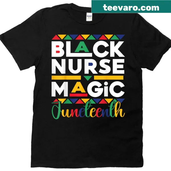 T-shirt showing a black nurse with cultural pride symbols