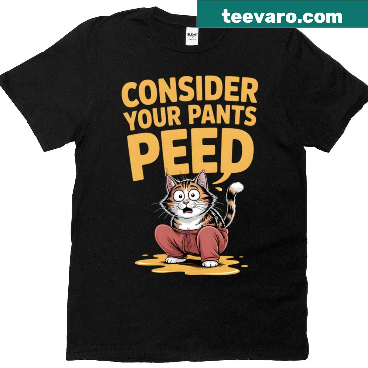 Bold text design Rock Hard Caulking Services t-shirt — on a men's t-shirt