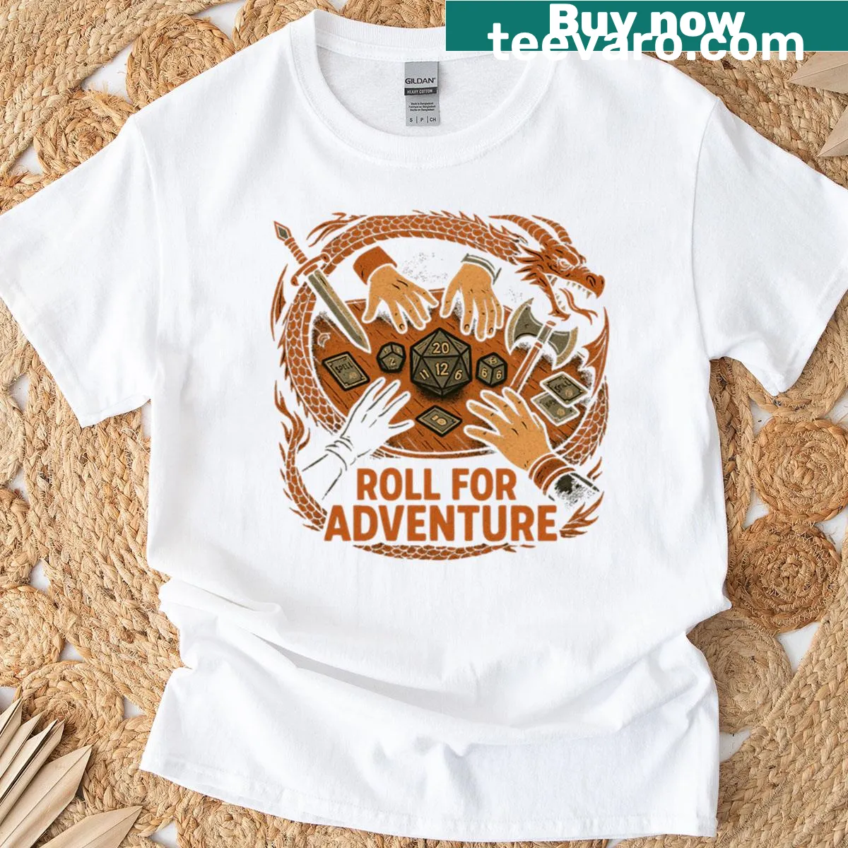 Playful dice graphic t-shirt — on a men's t-shirt
