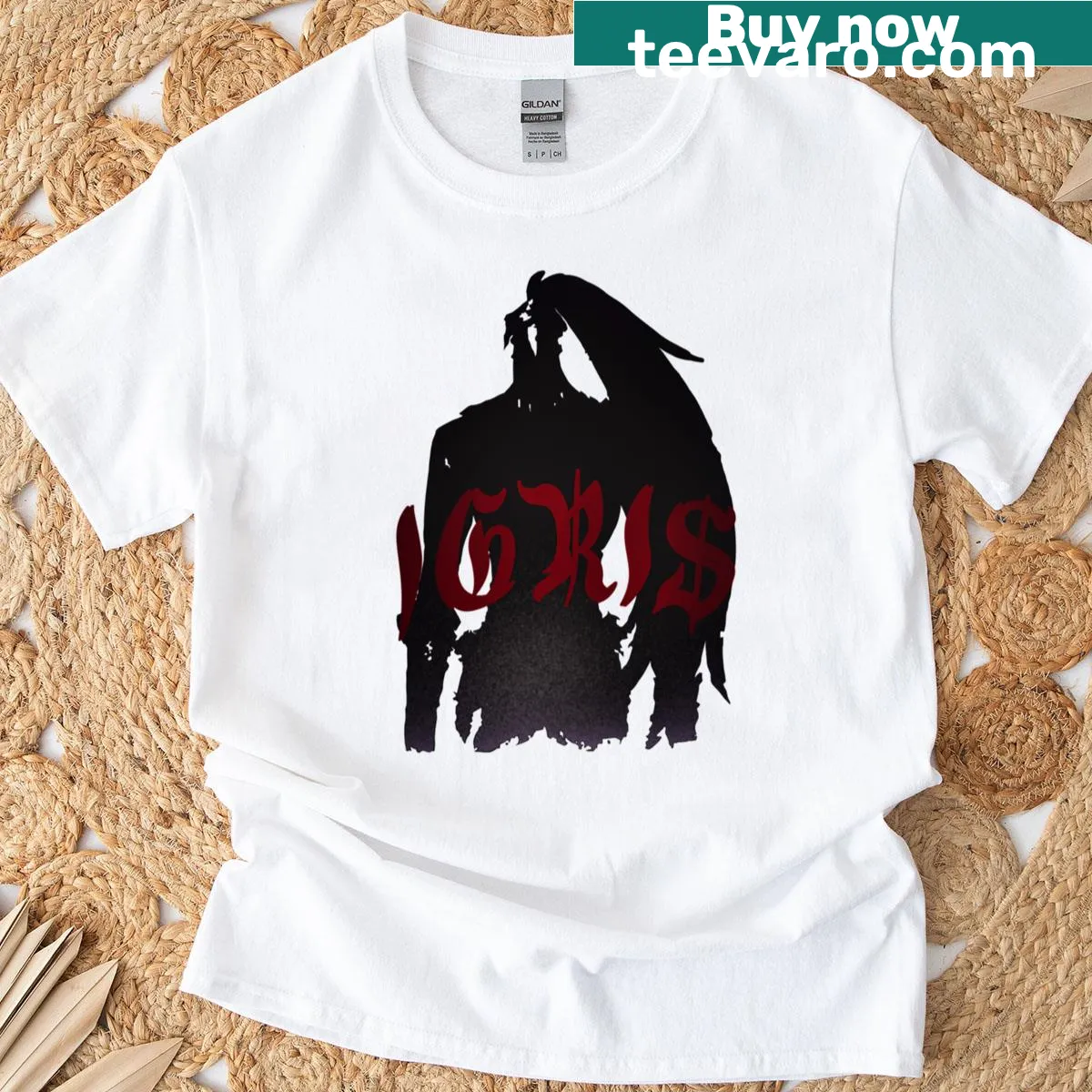 Abstract Scribble Igris design on a casual t-shirt — on a men's t-shirt