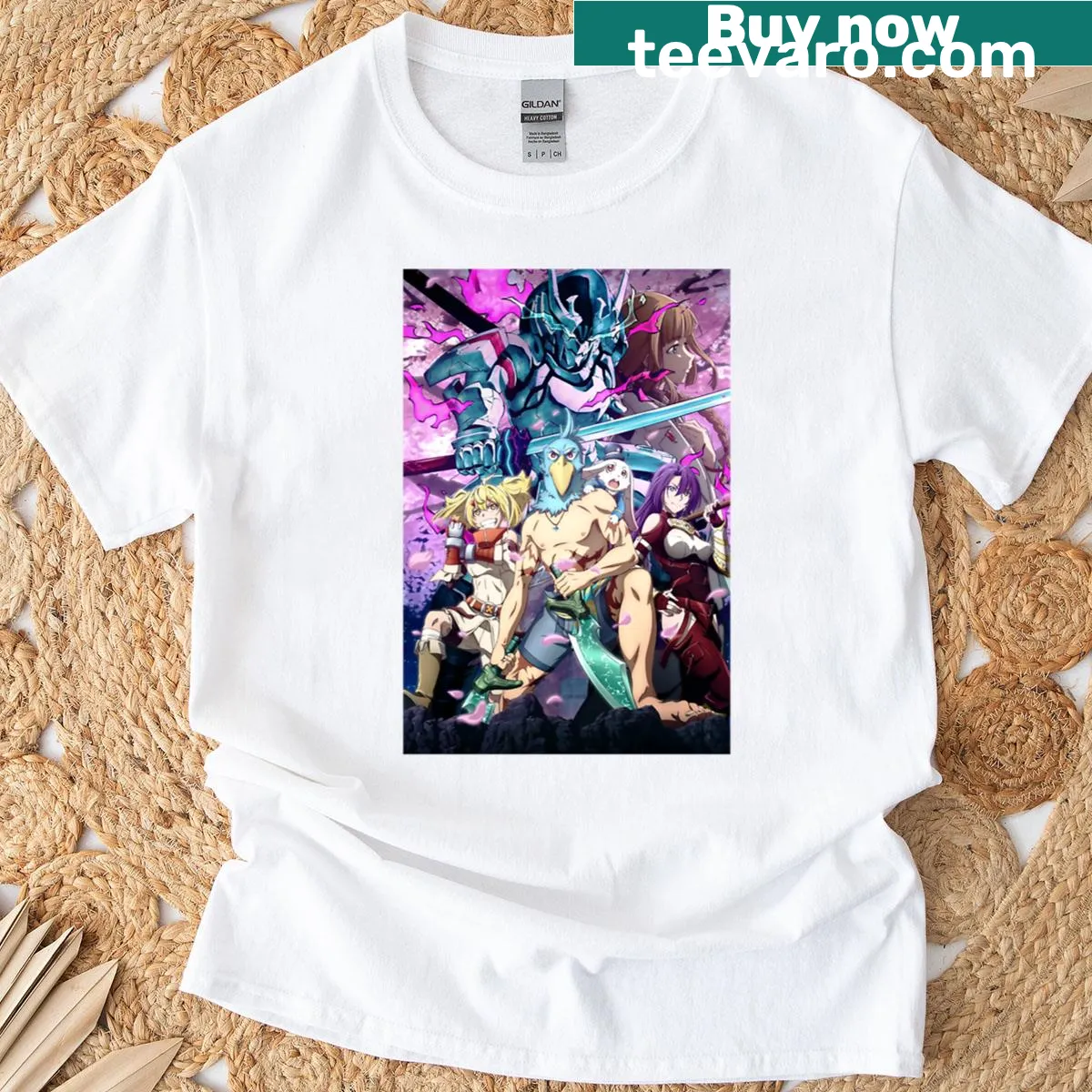 Fantasy illustration of Shangri-La on a T-shirt — on a men's t-shirt