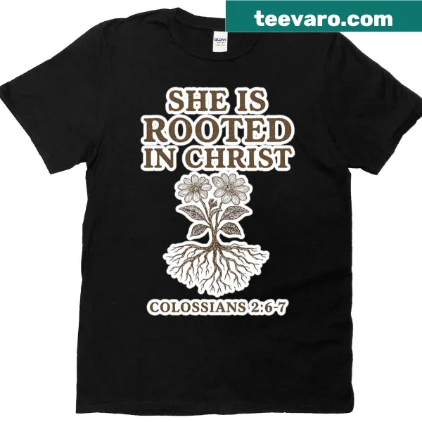 Vintage botanical design t-shirt with Christian message