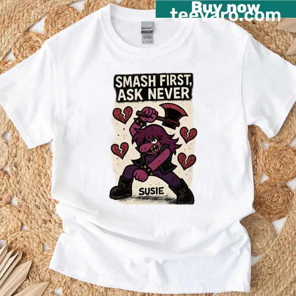 Text-based design for Smash Club on an oversized T-shirt