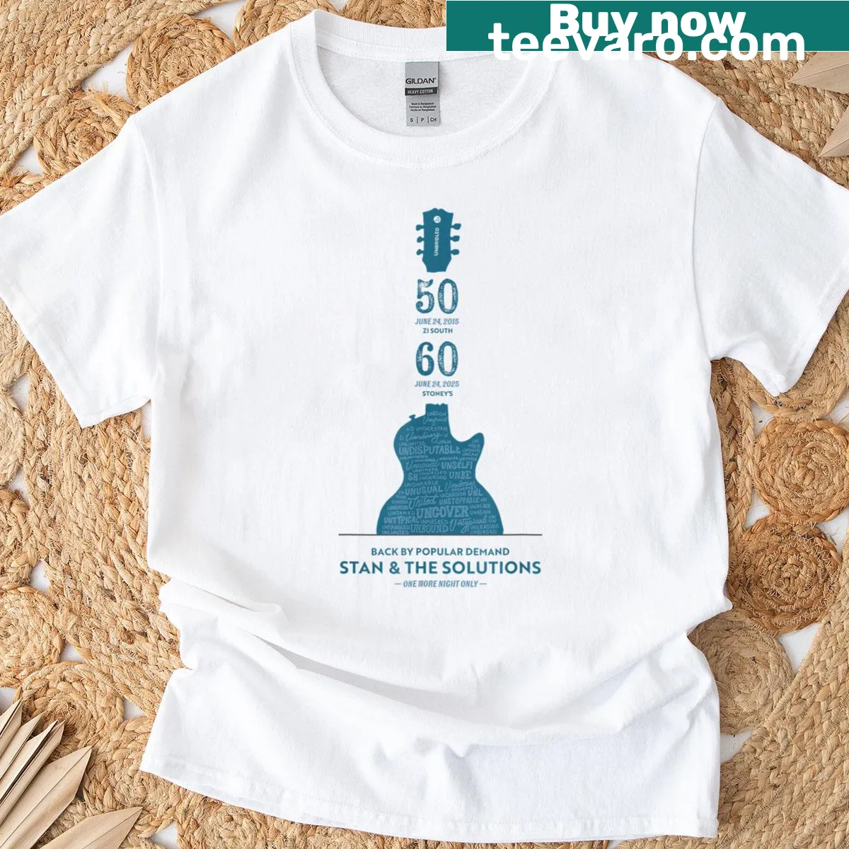 Motivational typography t-shirt featuring Stan The Solutions — on a men's t-shirt