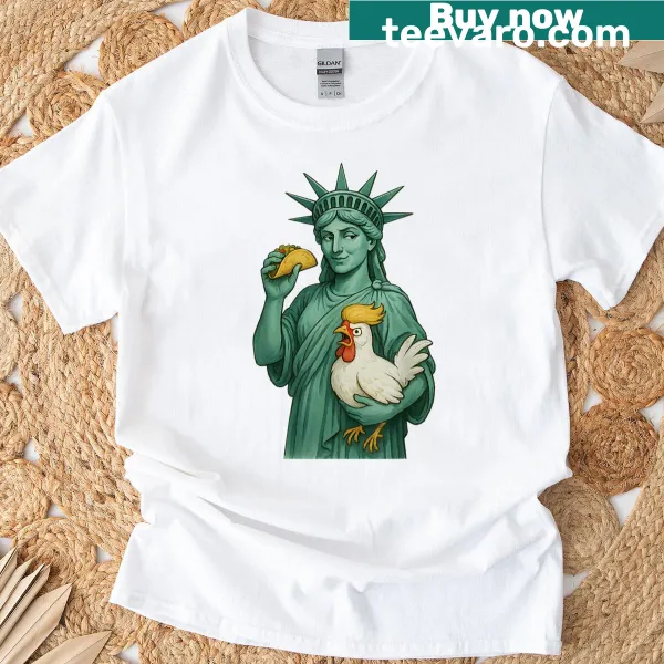 Funny taco-themed Statue of Liberty t-shirt design