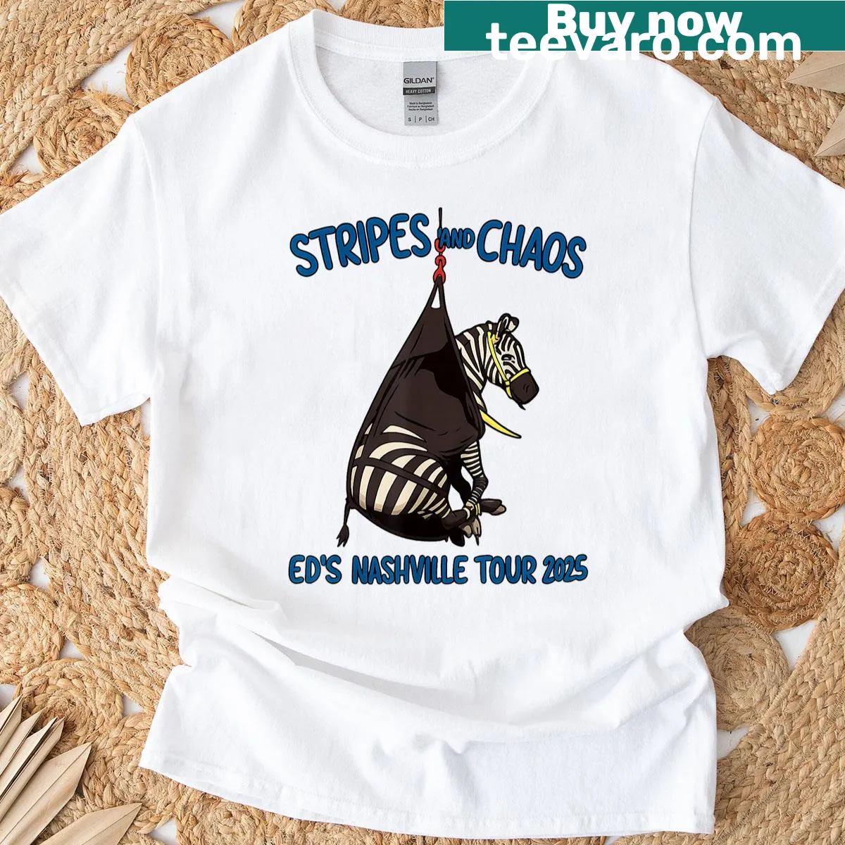 Charming summer-themed graphic t-shirt — on a men's t-shirt