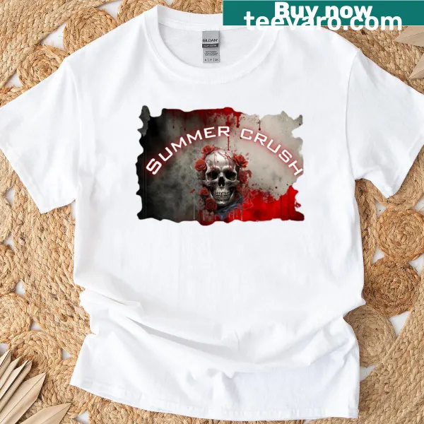Sentimental summer-themed text graphic on a T-shirt