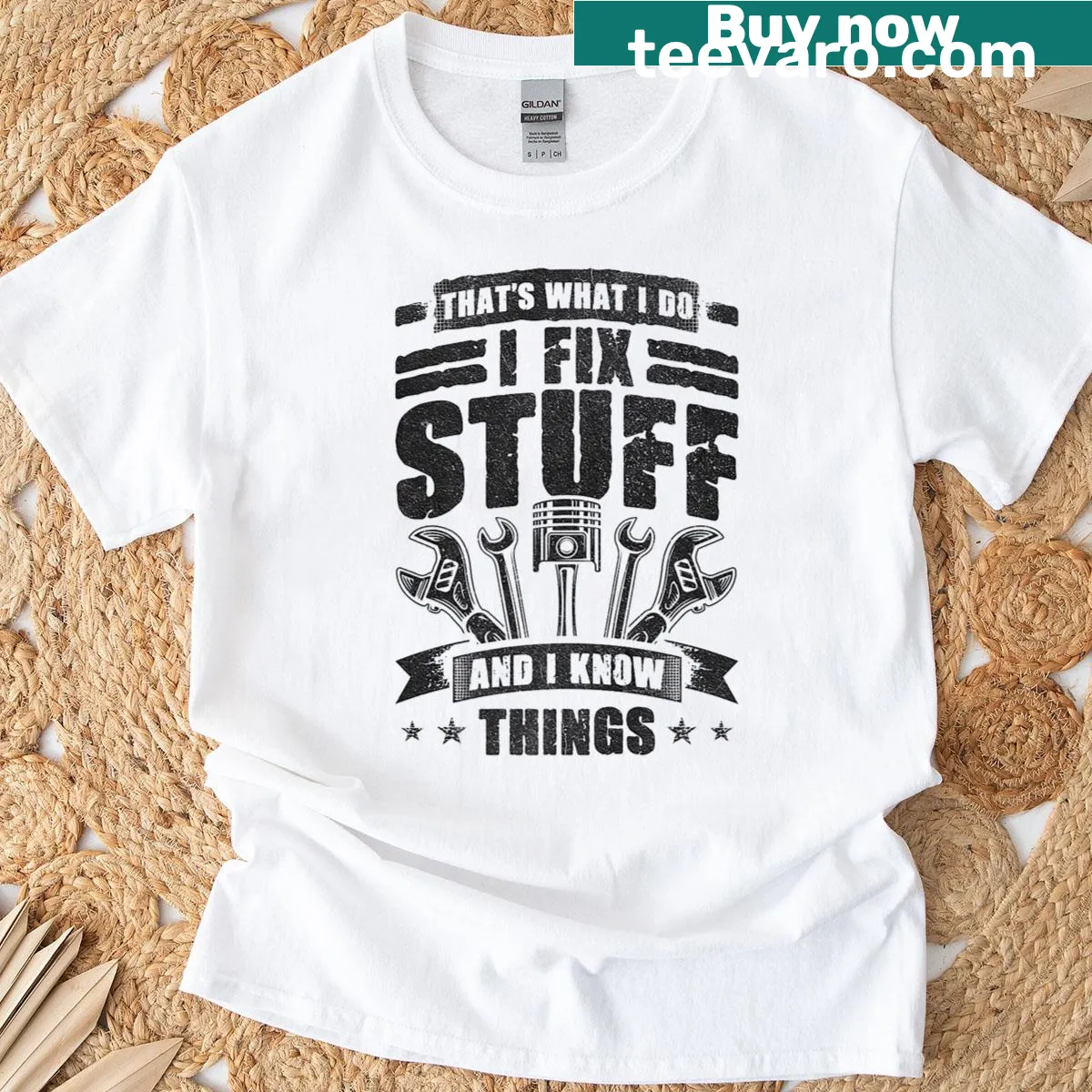 Funny handyman slogan on Dad Premium T-shirt — on a men's t-shirt