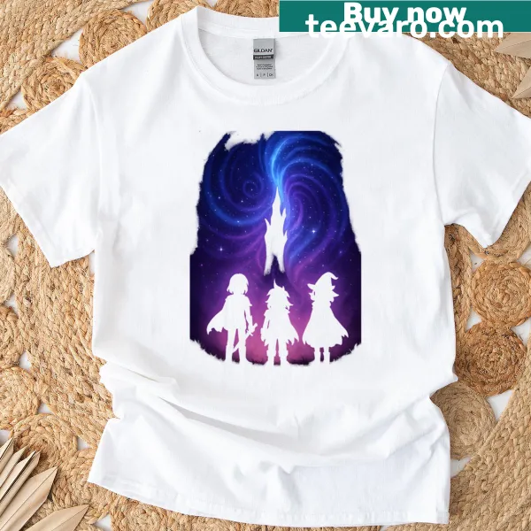 Oversized t-shirt featuring the phrase 'The Dark World Awaits' in bold typography