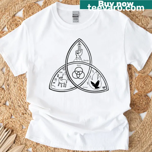 Trinity symbol design on a T-shirt